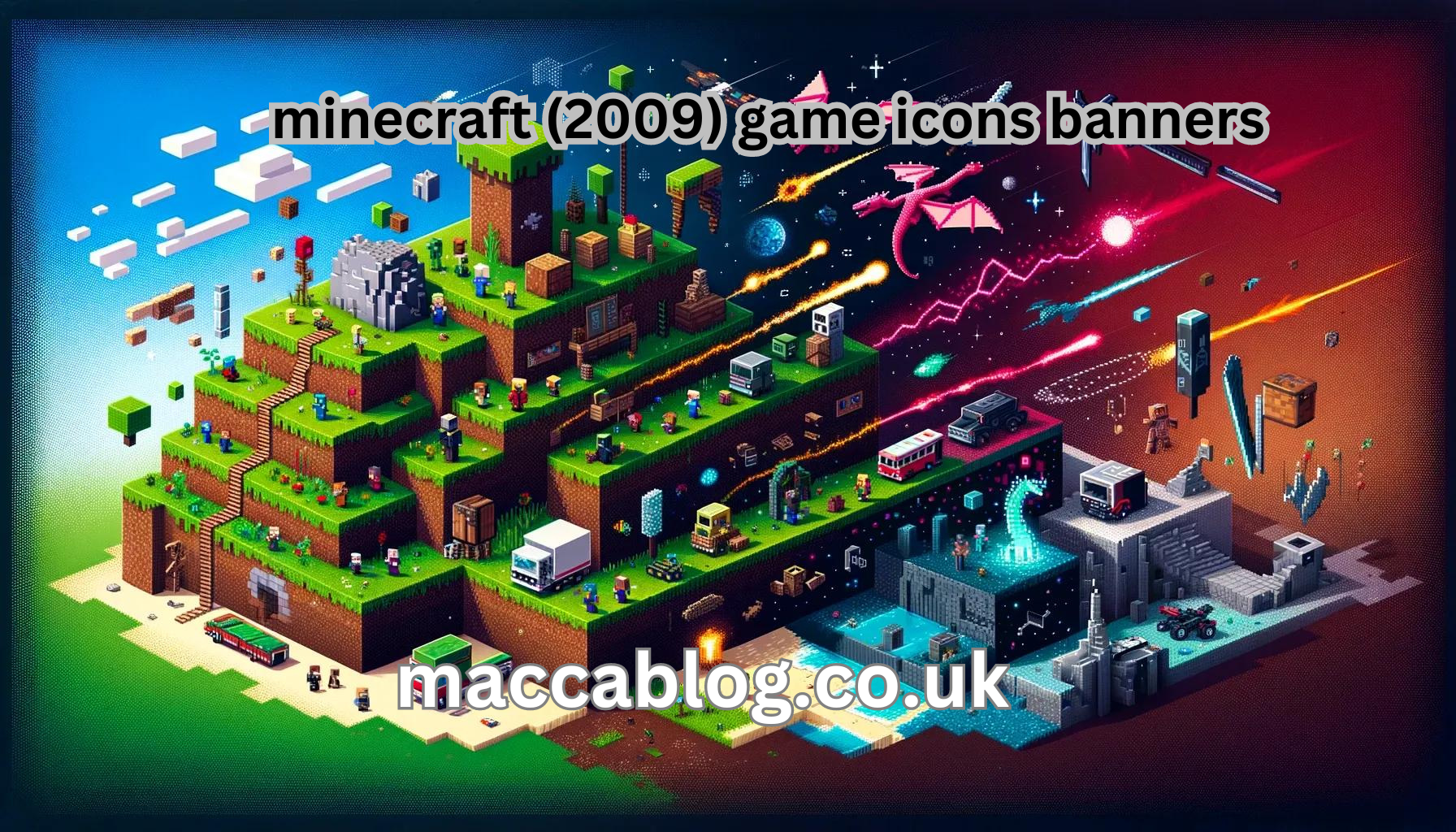 minecraft (2009) game icons banners