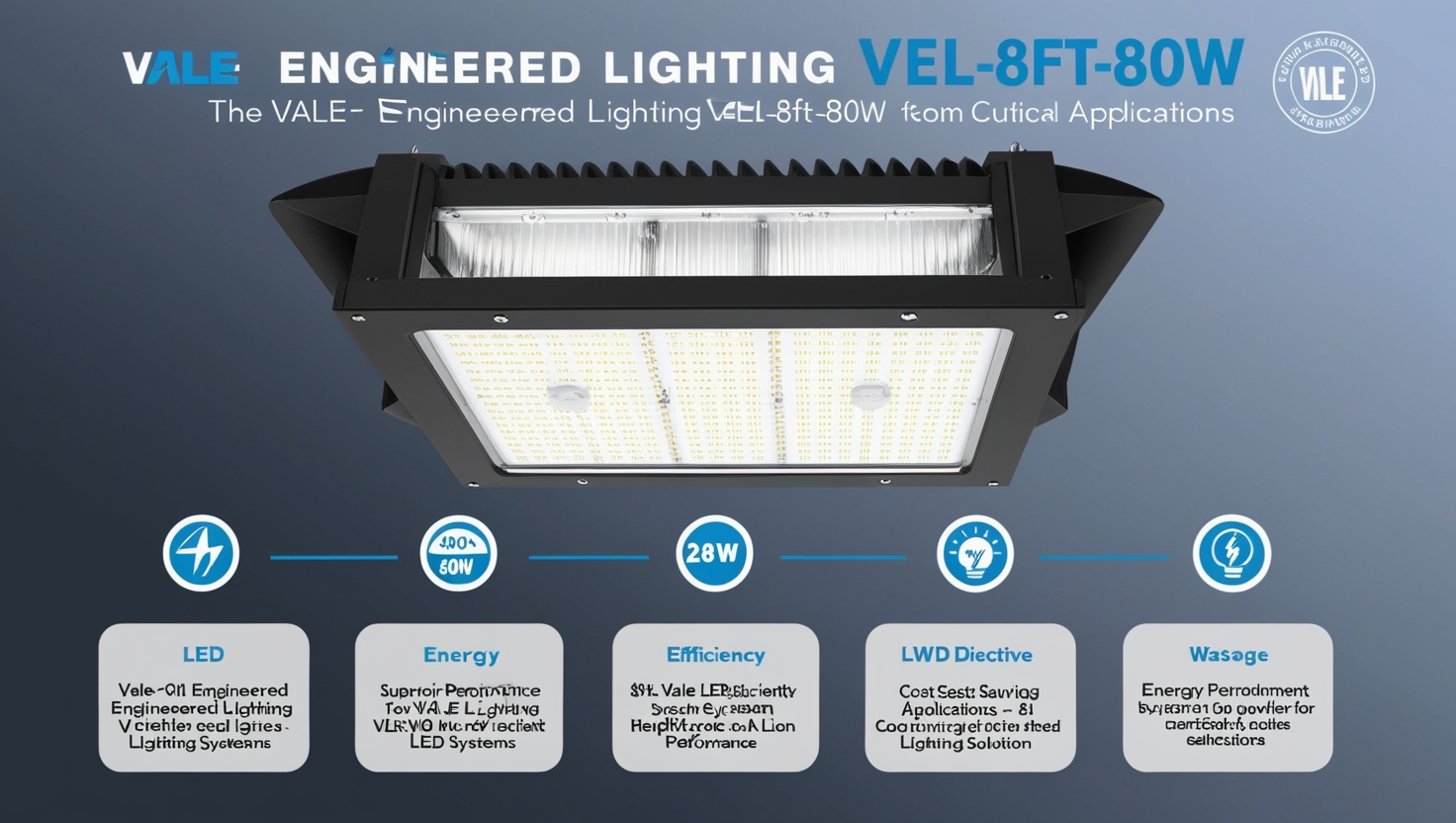 Vale Engineered Lighting VELN-8FT-80W